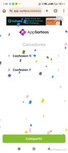 Ganadores del sorteo